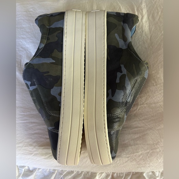 NWOT Anthropologie J/SLIDES Women's Green and Gray Camouflage Shoes. Size 10 - Picture 3 of 10